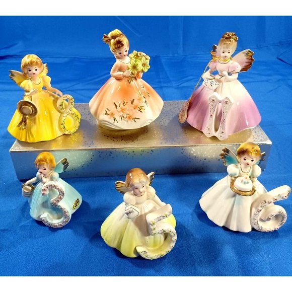 JOSEF Birthday Angels 3rd 5th 6th 8th 11th Figurine Music Box 3 5 6 8 11 Lot Set - Picture 2 of 16